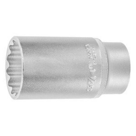 HOLEX 1/2 inch Drive Socket, 12 pt, Deep, 1-1/4 inch 642522 1.1/4